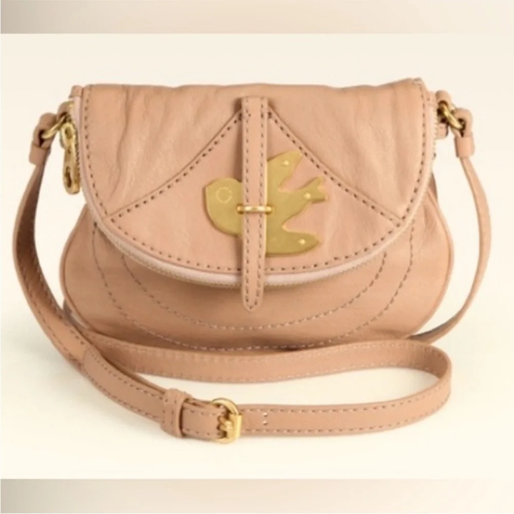 Marc by Marc Jacobs Petal To The Metal Bird Leather Flap Pouchette Crossbody Bag - Picture 1 of 7